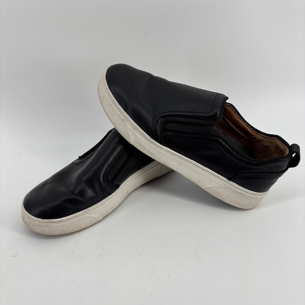 Vionic Kimmie Sneakers Womens 7 Black Leather Slip On Orthotic